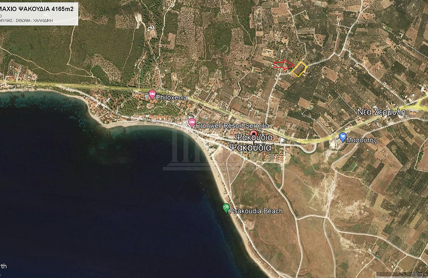 Land plot in Psakoudia, Chalkidiki